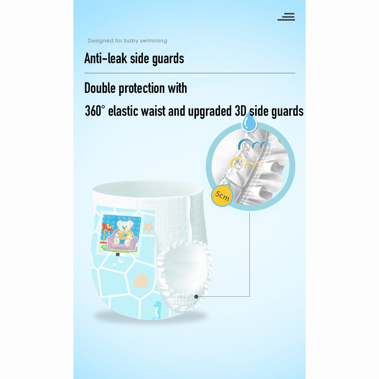 Uber Bear Baby Disposable Swimming Pants Diaper Anti-leak - Little Kooma