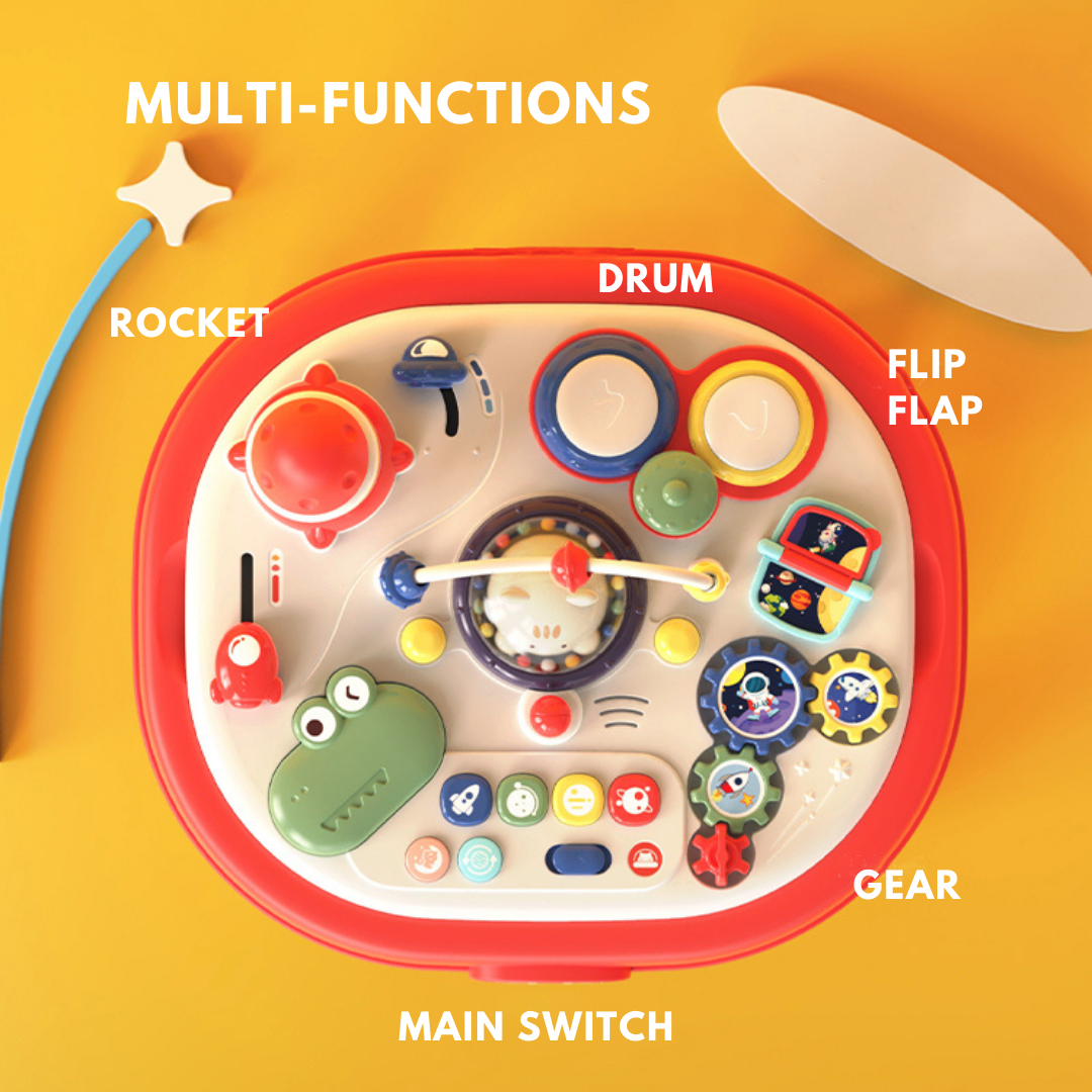 Baby Activity Center 4-In-1 Multi Functional Active Learning Center Activity Station And Block Building Table - Little Kooma