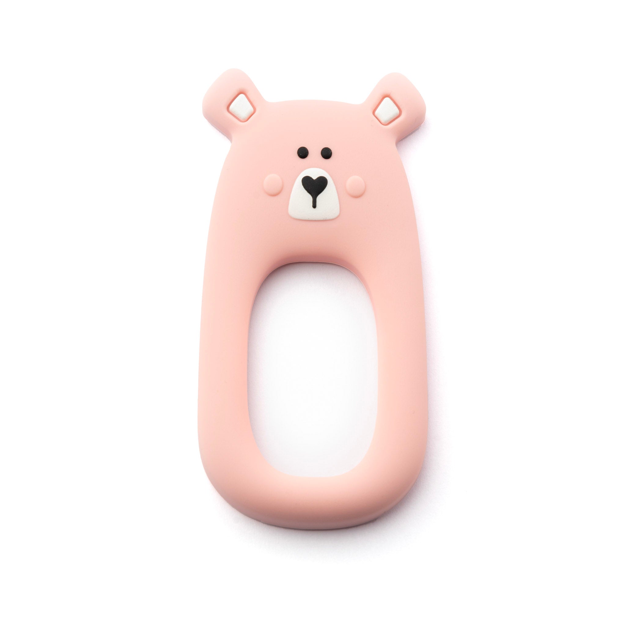 Baby Teether Set Pink Bear Silicone Teether Set By Little Cheeks - Little Kooma