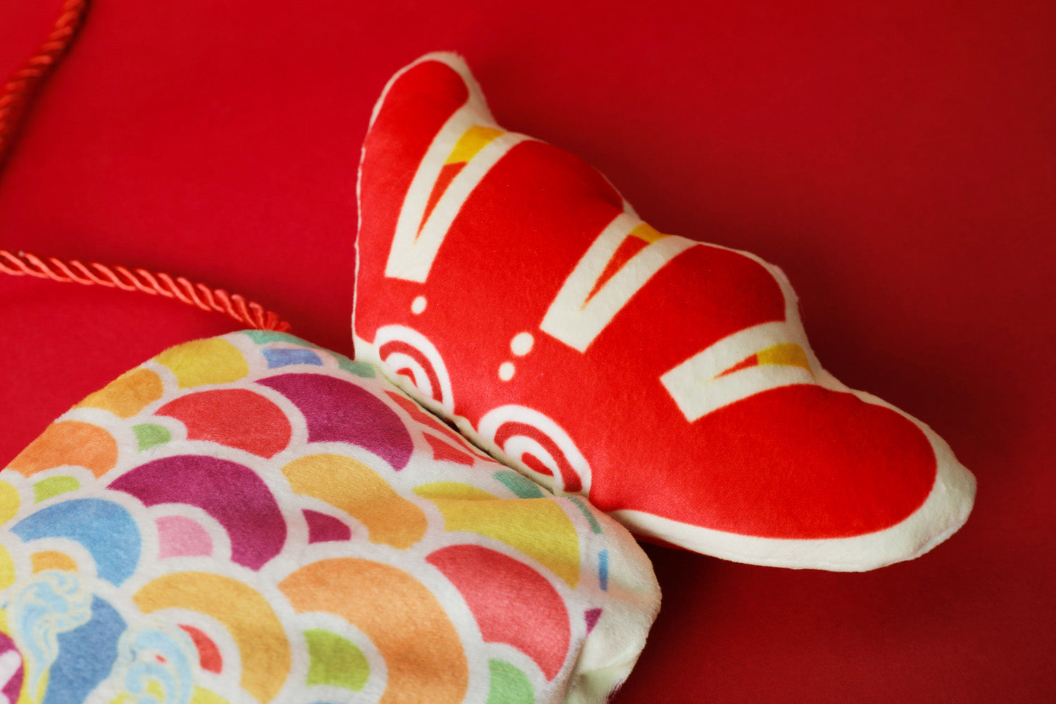 Baby Kids CNY Chinese New Year Ang Bao Red Velvet Envelope Sling Bag Little Fish Nian Nian You Yu - Little Kooma