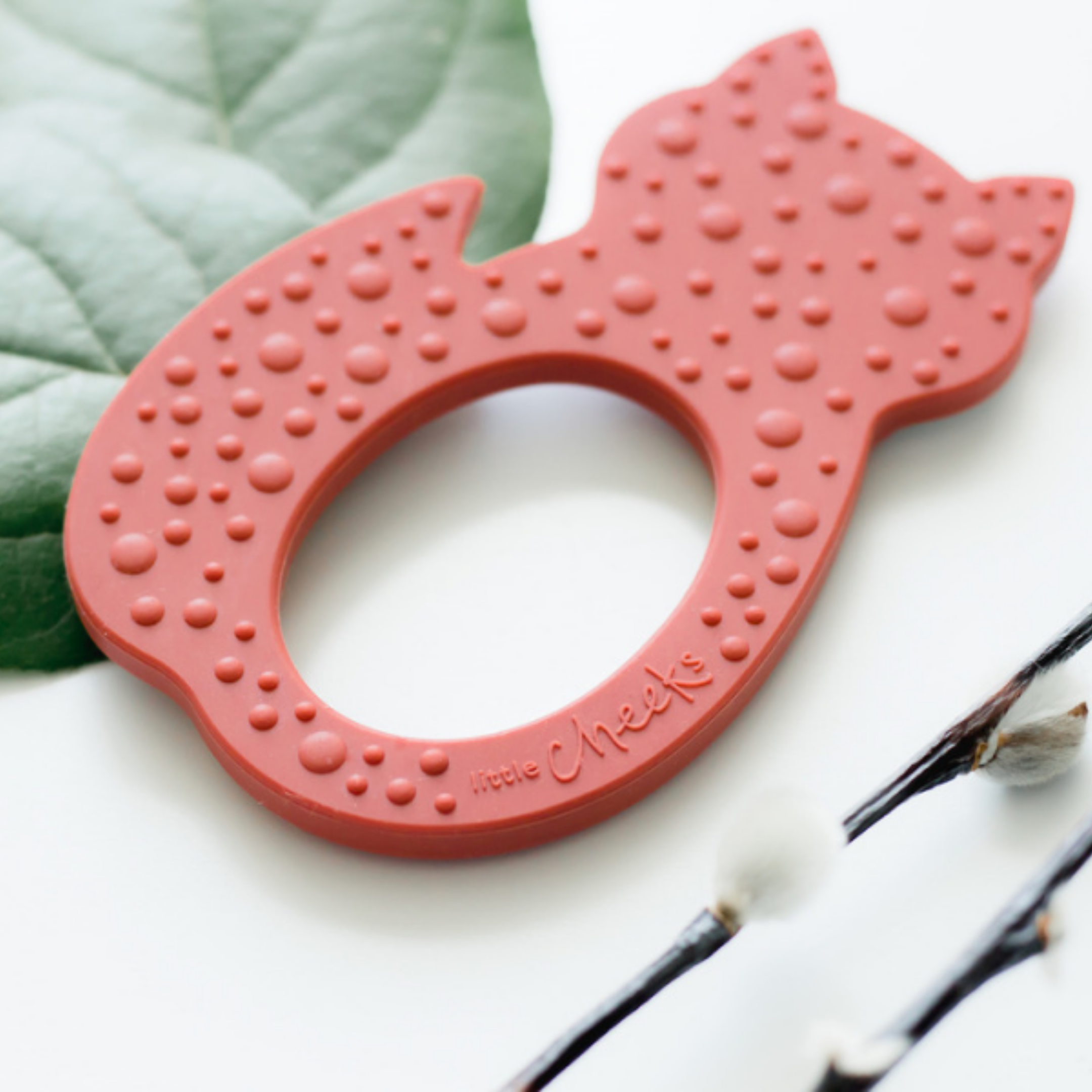 Baby Teether Set Fox Rust Silicone Teether Set By Little Cheeks - Little Kooma