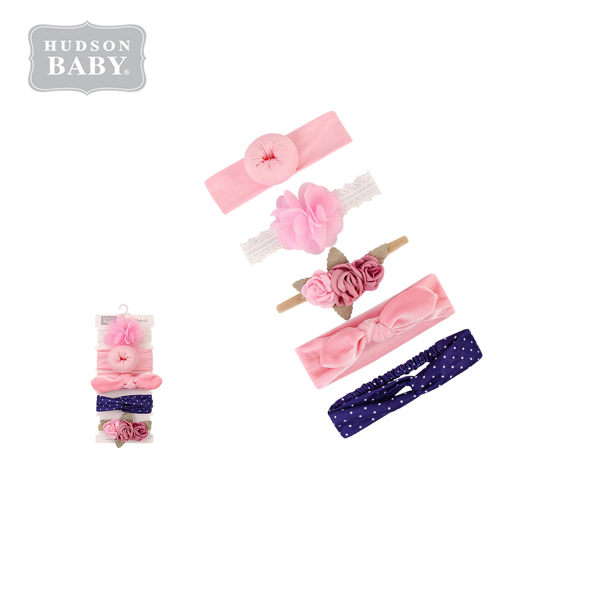 Hudson Baby Headwraps 5 Piece Pack 13236 - Little Kooma