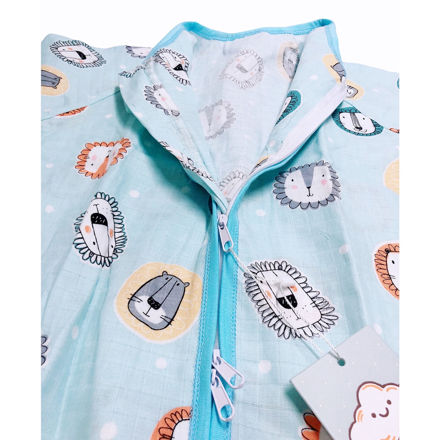 Baby Wearable Muslin Blanket Long Sleeve Sleeping Bag 3-Way Zipper Pink - Little Kooma