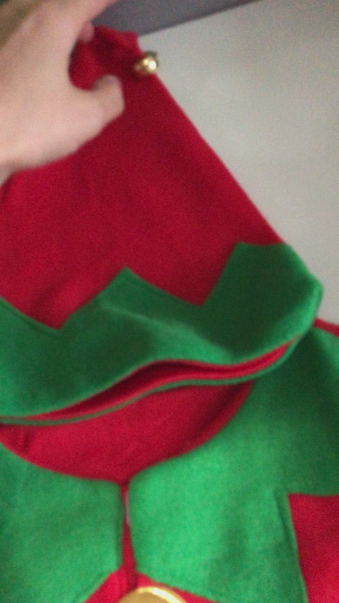 C26 兒童聖誕服裝聖誕精靈紅綠套裝 - 1210