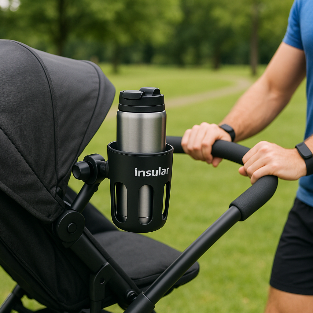 Essential Stroller Accessory: Insular Cup Holder for Active Parents