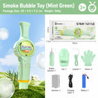 Ready Stock Smoke Bubble Toy Auto Bubble Gun LED Light Smackable Bubble Maker Kids Outdoor Toy - Little Kooma