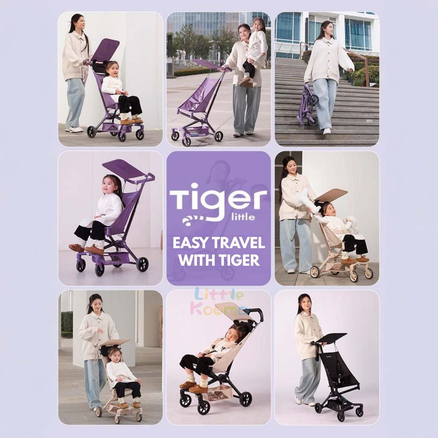 Ready Stock Baby Stroller Lightweight Foldable Cabin Size Travel Compact Portable Newborn Toddler - Little Kooma