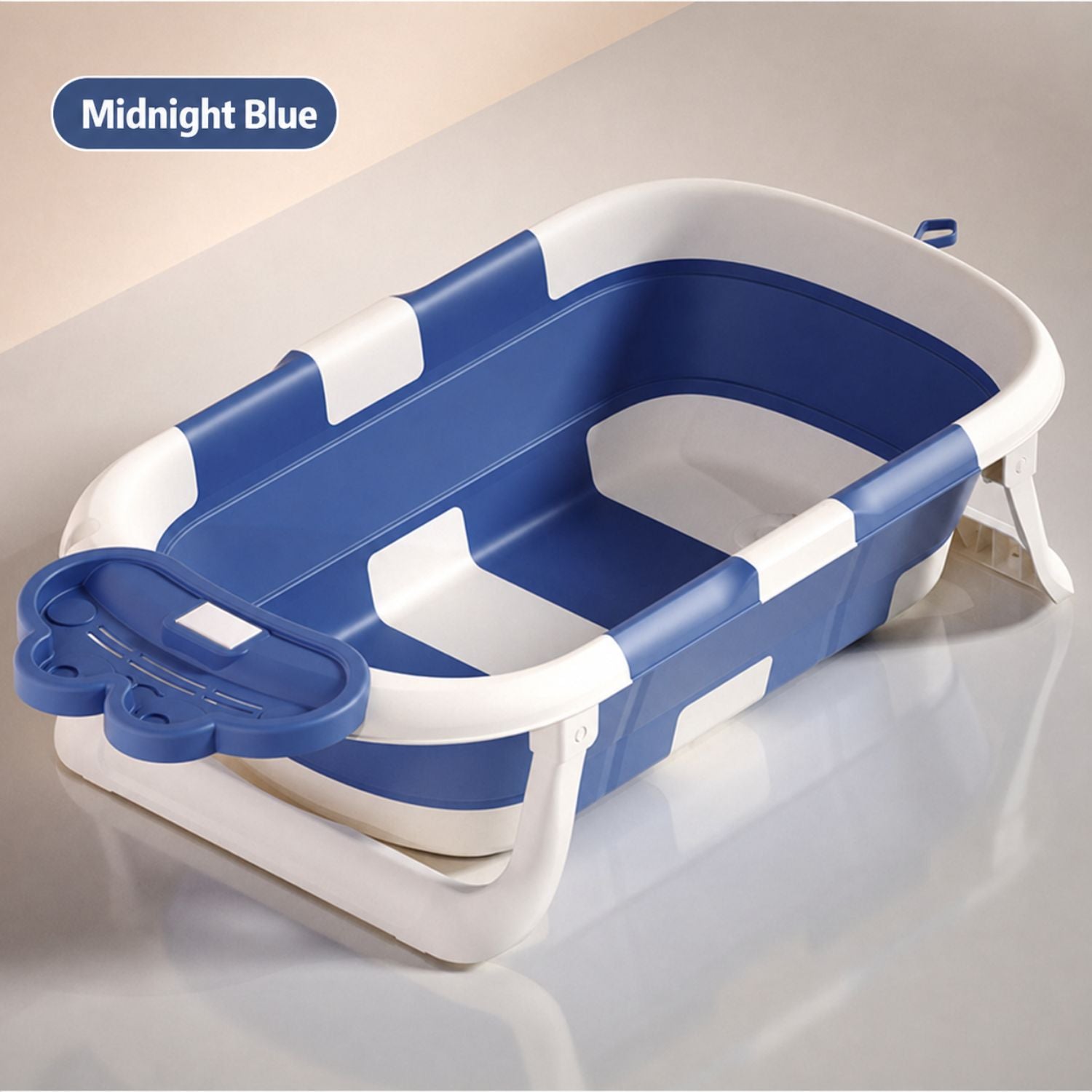 Ready Stock Foldable Baby Bathtub with Bath Cushion & Digital Temp Display for Newborn Toddler