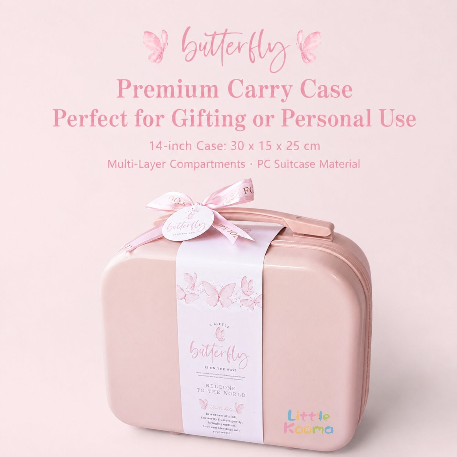 Butterfly Fairy Baby Girl Gift Set with Dress, Romper, Accessories & Premium Carry Case
