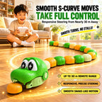 Ready Stock RC Magnetic Chomping Snake Toy 2.4G Remote Control Multiplayer Kids Gift Ages 6+ - Little Kooma