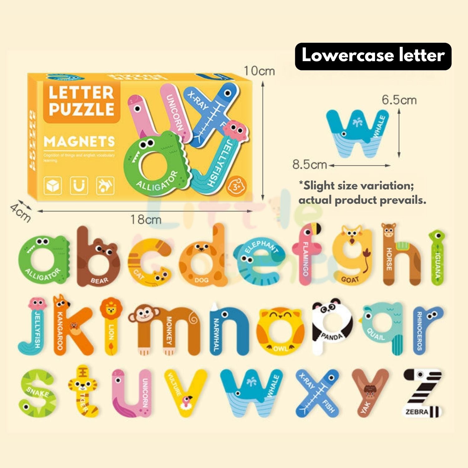 Ready Stock Magnetic Alphabet & Number Puzzle Early Learning Toy for Kids 3 Years +