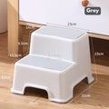 Ready Stock Kids 2-Step Anti-Slip Stool | Baby Stepping Stool for Bathroom & Toilet | 150kg Load - Little Kooma
