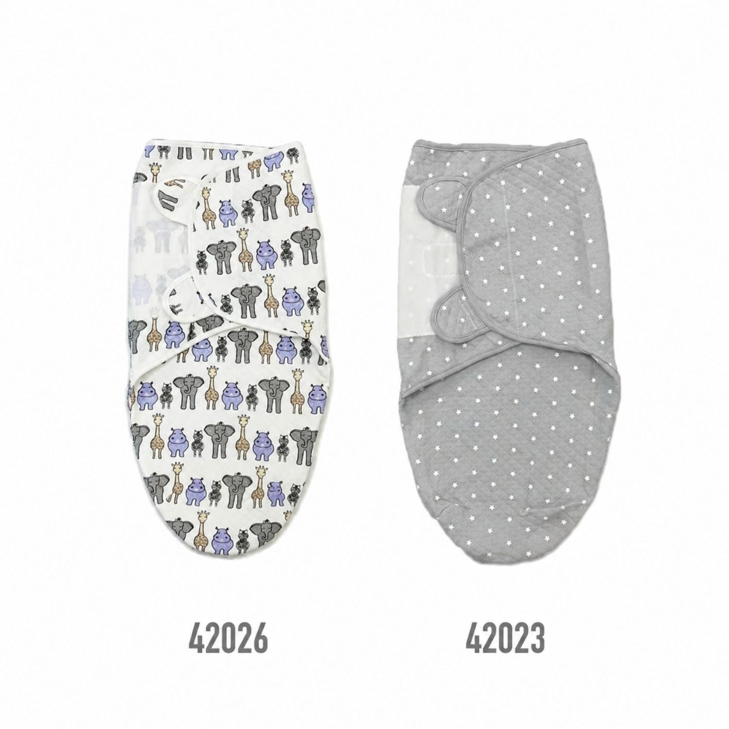 Baby Quilted Swaddle Wrap Magic Tape 0-3 months 2pc Set 42023/42024