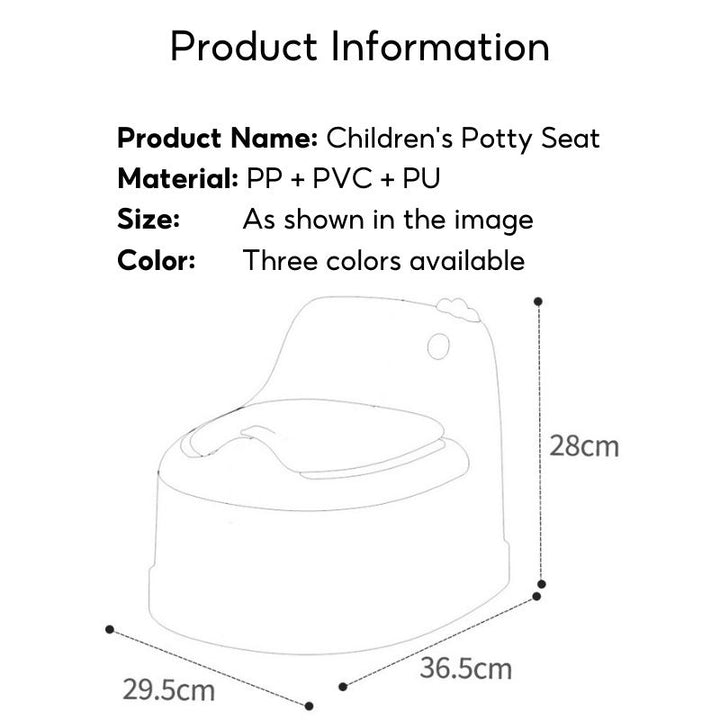 Baby Toddler Infant Boy Girl Plastic Cute Dinosaur Potty Training Seat Potty Toilet Chair With Closing Lid - Little Kooma