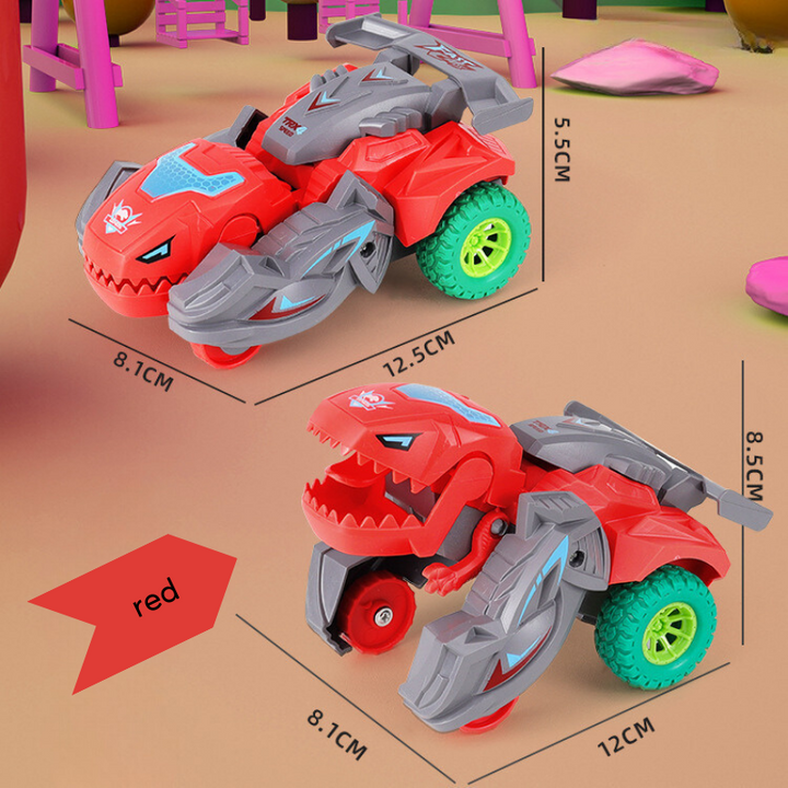 2 In 1 Collision Transformation Dinosaur Car Plastic Inertial Car Toy Action Collision Transforming Vehicles for Boy 3 Years+ - Little Kooma