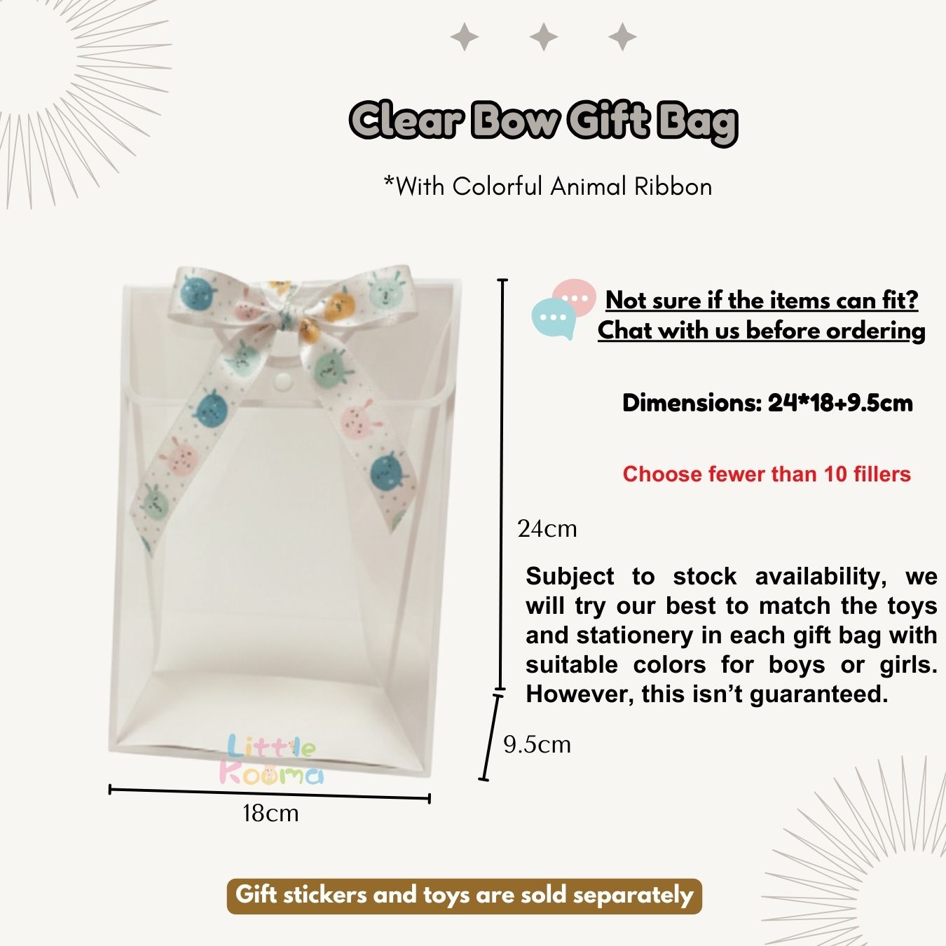 Ready Stock Kids Kindergarten Party Gift Bag Toys Set Cake-cutting Sessions Party Return Gifts Birthday Goodie Bag - Little Kooma