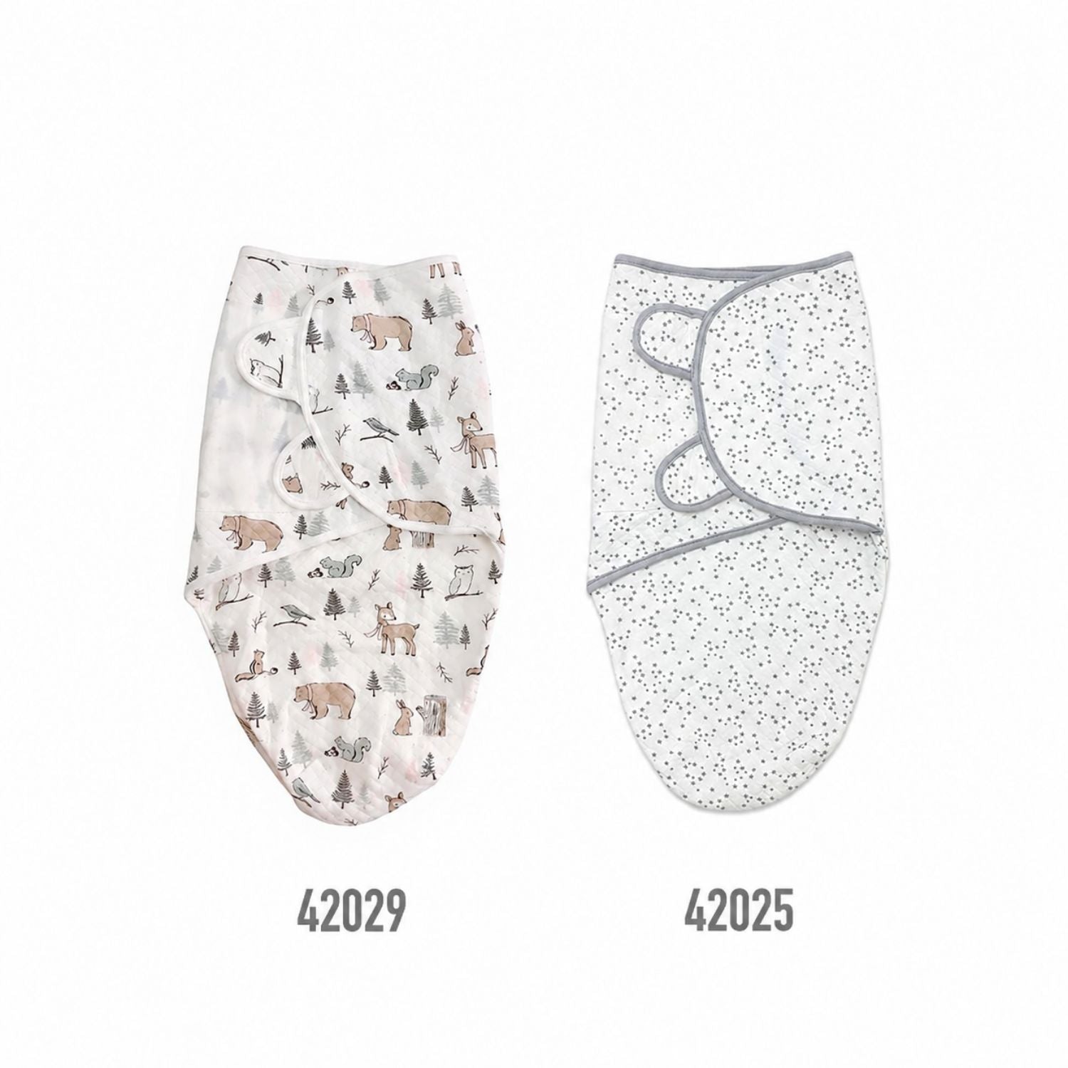 Baby Quilted Swaddle Wrap Magic Tape 0-3 months 2pc Set 42023/42024