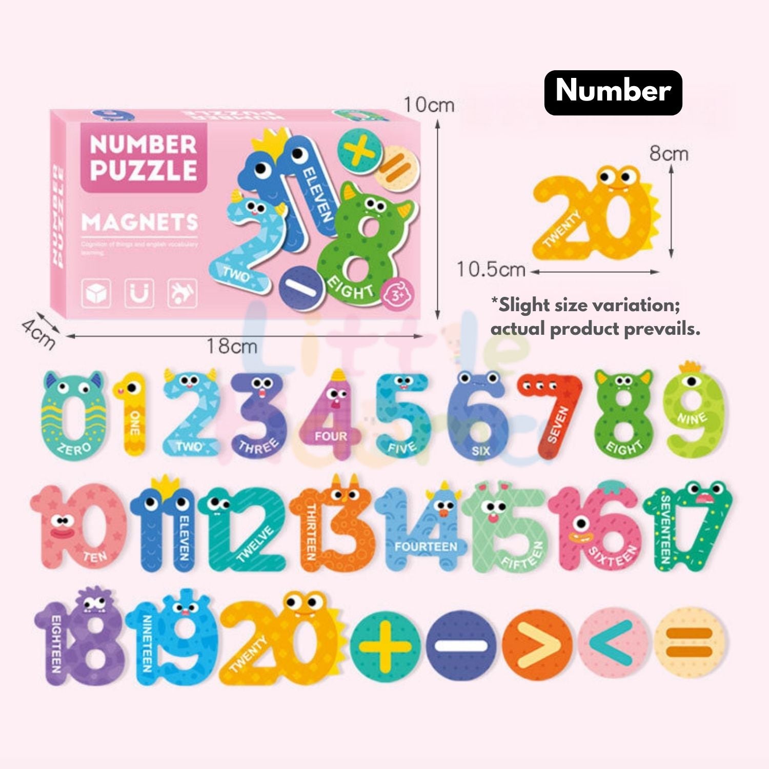 Ready Stock Magnetic Alphabet & Number Puzzle Early Learning Toy for Kids 3 Years +