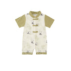 Singapore Souvenir Gift Panda Eat Bamboos Baby Boy Cheongsam Romper 0841 - Little Kooma