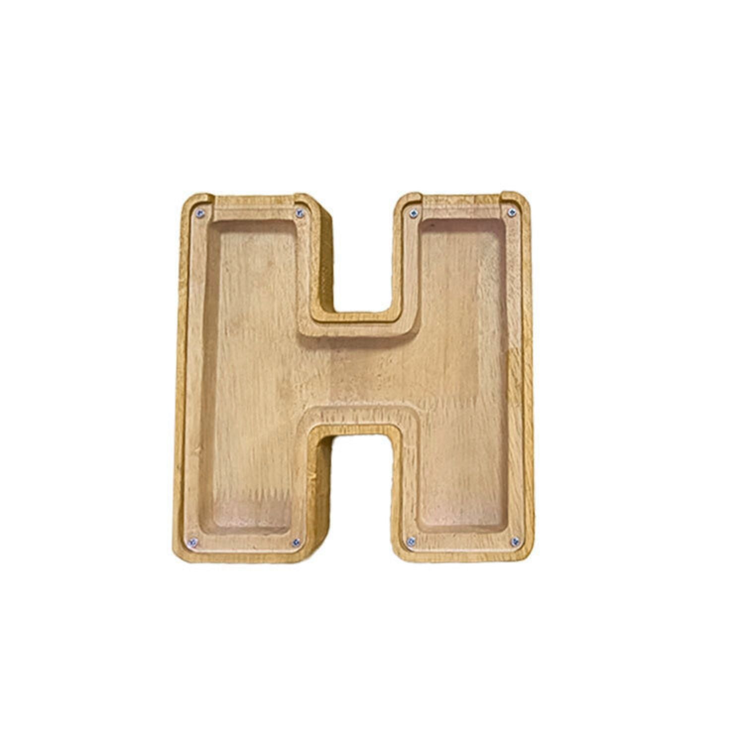 Wooden Cartoon Alphabet Piggy Bank Clearance Sale 3 Years +