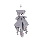 New Born Baby Boy LED Light Swaddle Socks Plush Blanket Romper Rattles Grey Bear Suitcase Mummy Makeup Box Gift Hamper Gift Box Set - Little Kooma