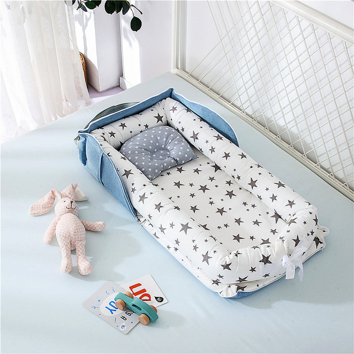 Baby Portable Foldable Cot Travel Bed Newborn Safety Bed Sleep By Your Side Baby Nest Lounger - Little Kooma