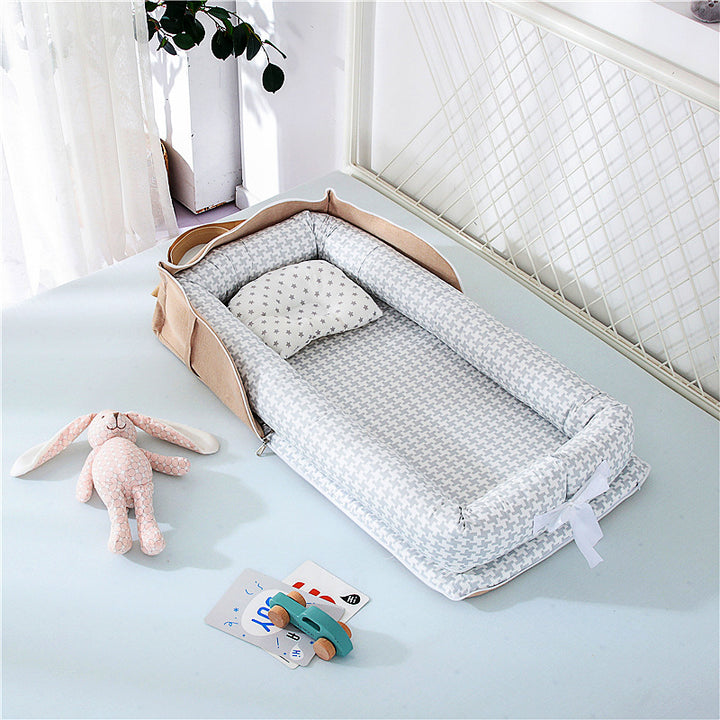 Baby Portable Foldable Cot Travel Bed Newborn Safety Bed Sleep By Your Side Baby Nest Lounger - Little Kooma