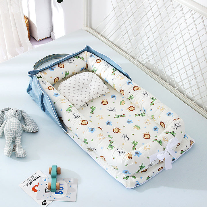 Baby Portable Foldable Cot Travel Bed Newborn Safety Bed Sleep By Your Side Baby Nest Lounger - Little Kooma