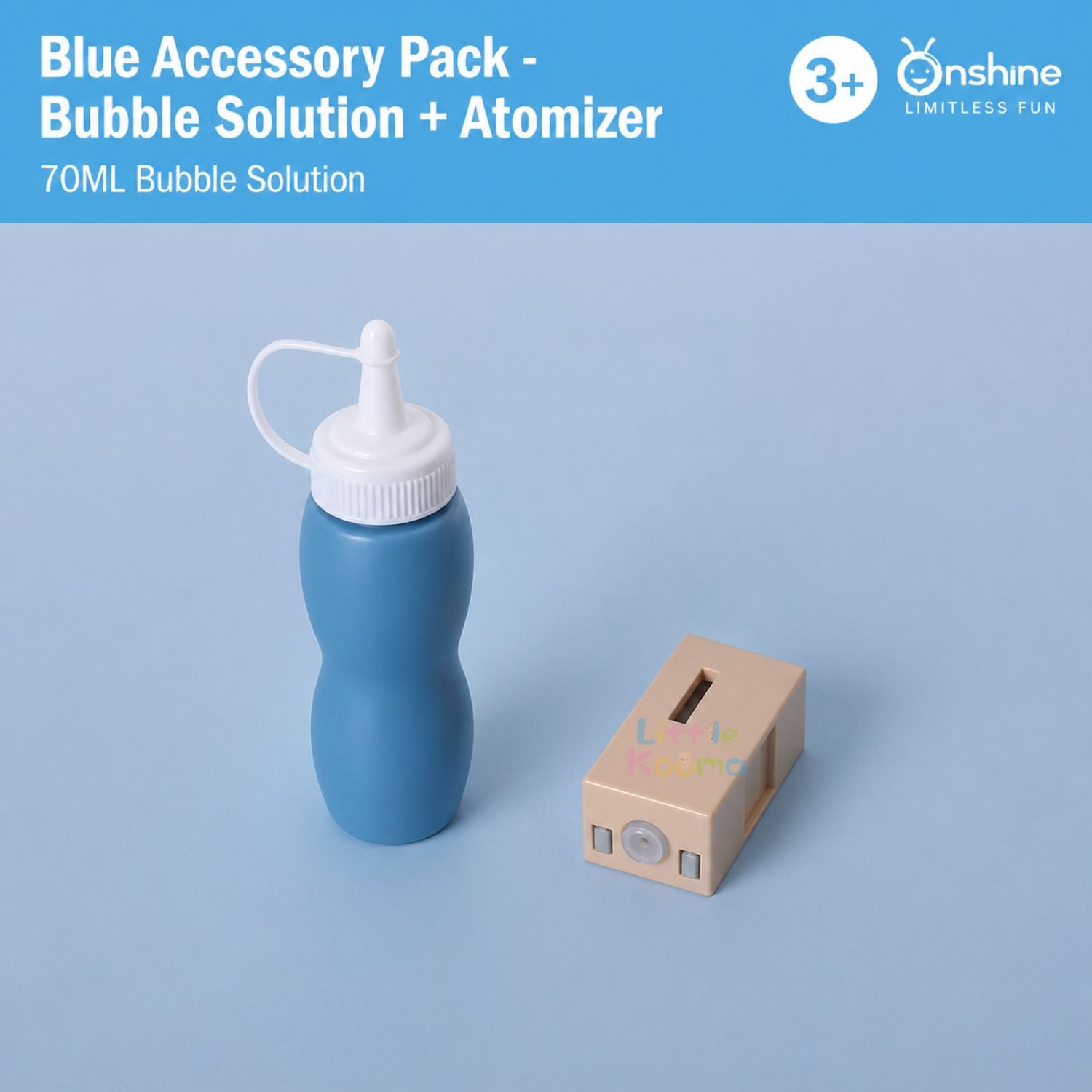 Ready Stock Smoke Bubble Toy Auto Bubble Gun LED Light Smackable Bubble Maker Kids Outdoor Toy - Little Kooma