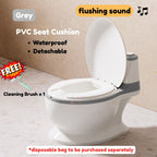 Ready Stock Children Potty Training Toilet with Flush Sound, Splash Guard & Cleaning Brush
