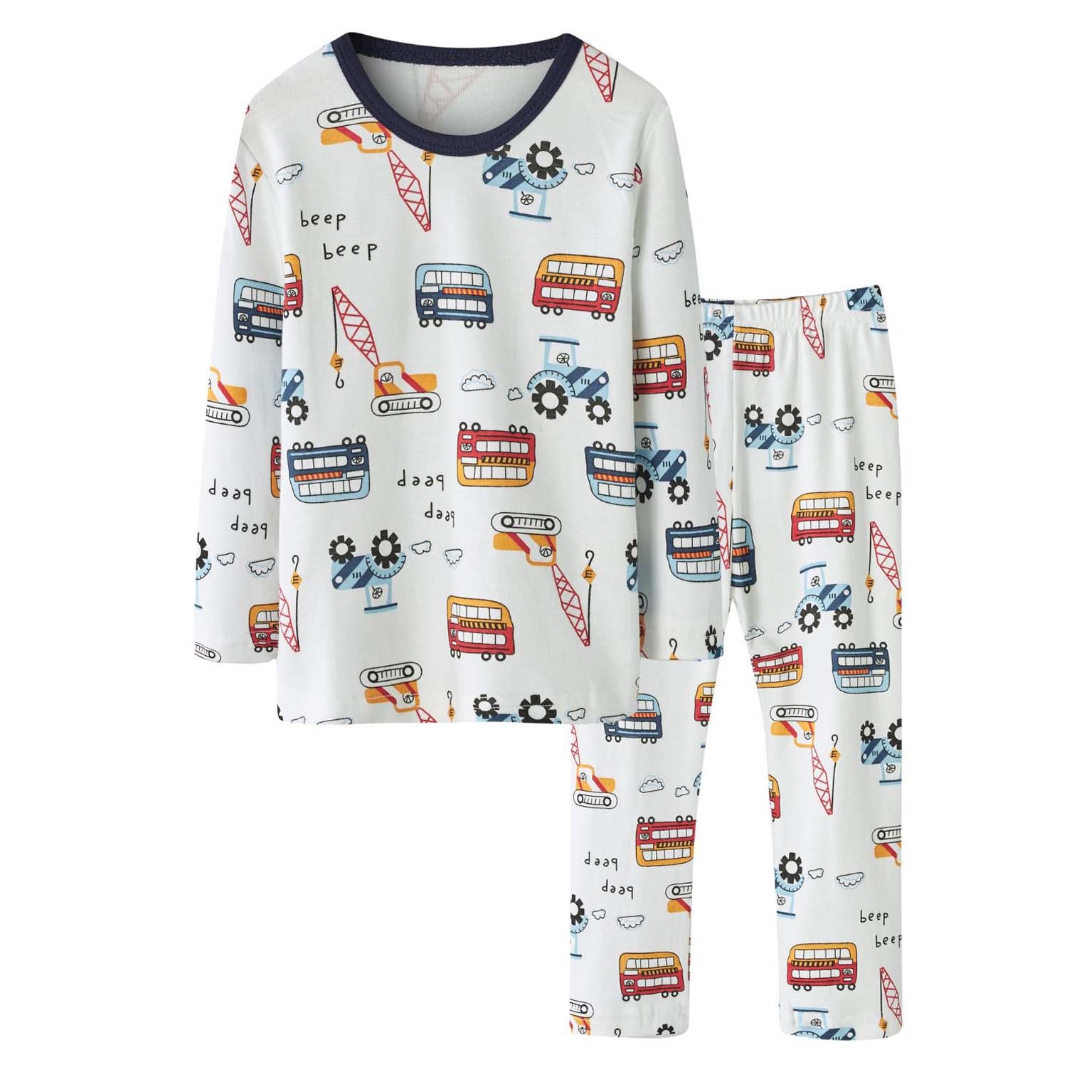 Baby Kids Pajamas Vehicles Top n Pants Set - Little Kooma