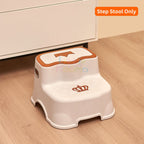 Ready Stock Baby Potty Training Toilet Seat with Anti-Slip Step Stool & Soft Cushion - Little Kooma