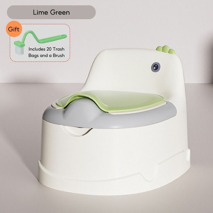 Baby Toddler Infant Boy Girl Plastic Cute Dinosaur Potty Training Seat Potty Toilet Chair With Closing Lid - Little Kooma