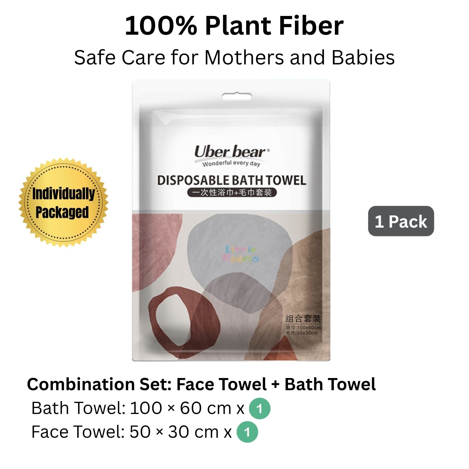 Ready Stock Baby Disposable Bath Towel Face Towel Thick Quick Dry Travel Towel Soft Hygienic - Little Kooma