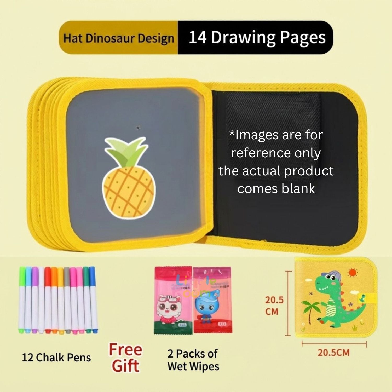 Ready Stock Kids Drawing Book Reusable Doodle Board Wipe Clean Travel Toy Mess Free Coloring Set - Little Kooma