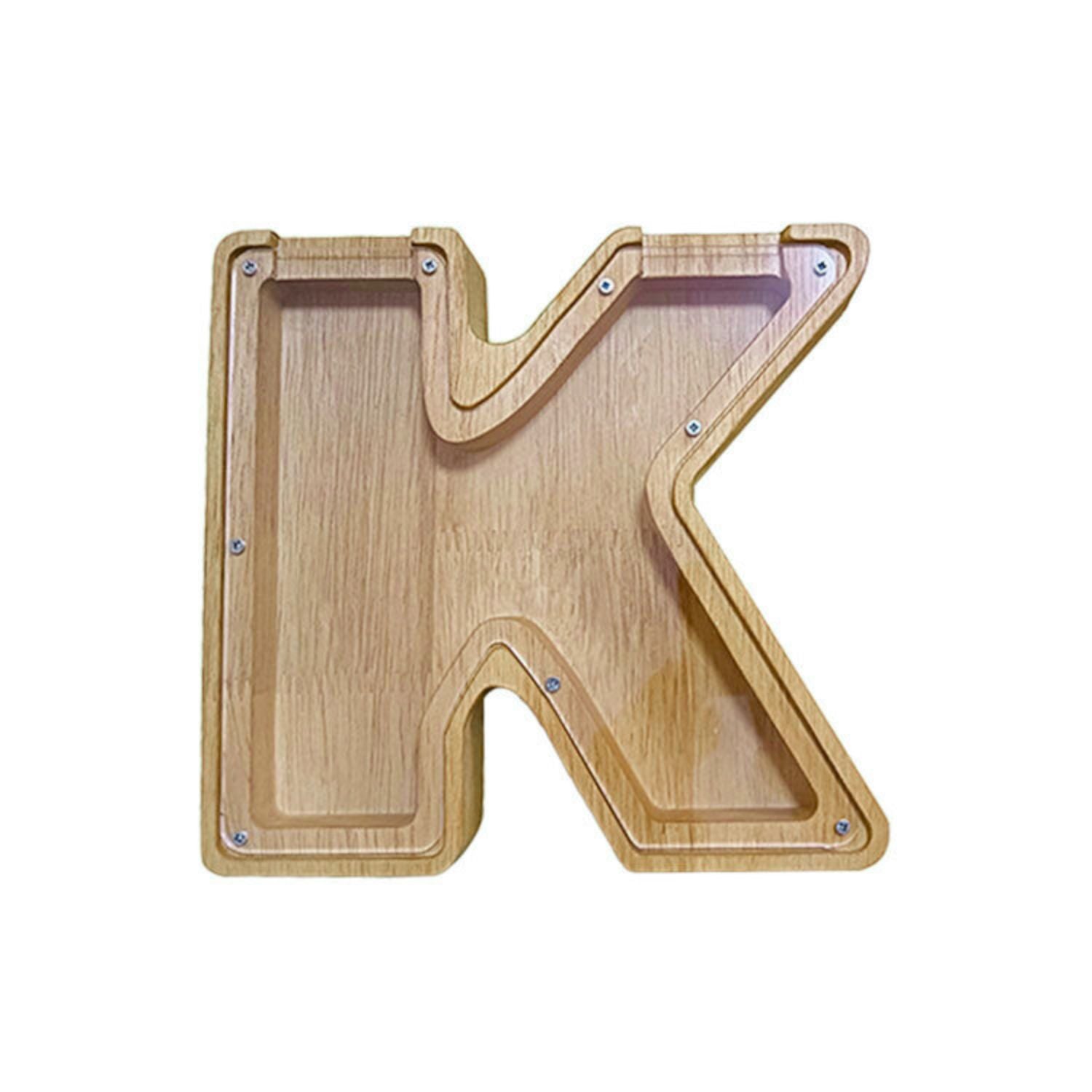 Wooden Cartoon Alphabet Piggy Bank Clearance Sale 3 Years +