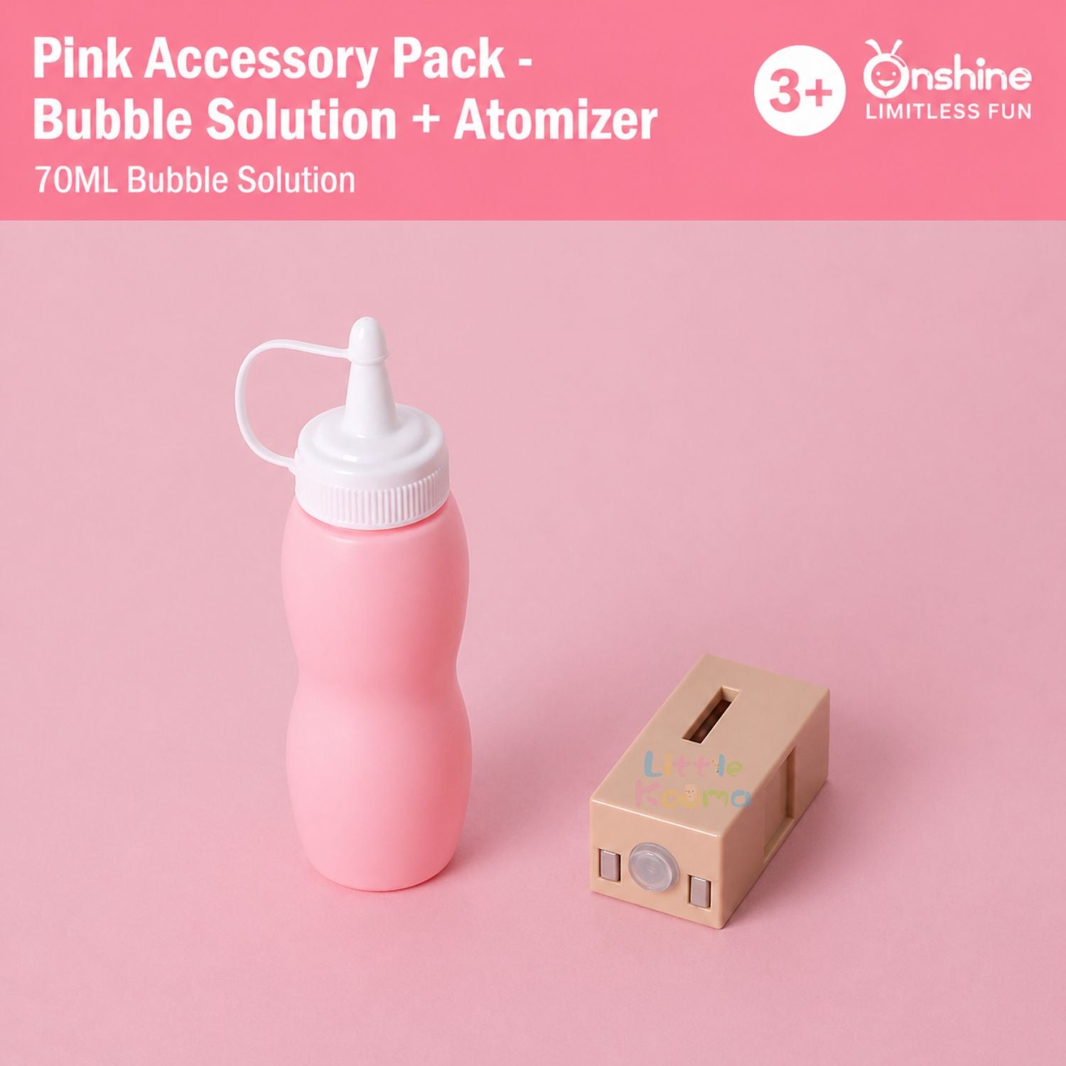 Ready Stock Smoke Bubble Toy Auto Bubble Gun LED Light Smackable Bubble Maker Kids Outdoor Toy - Little Kooma