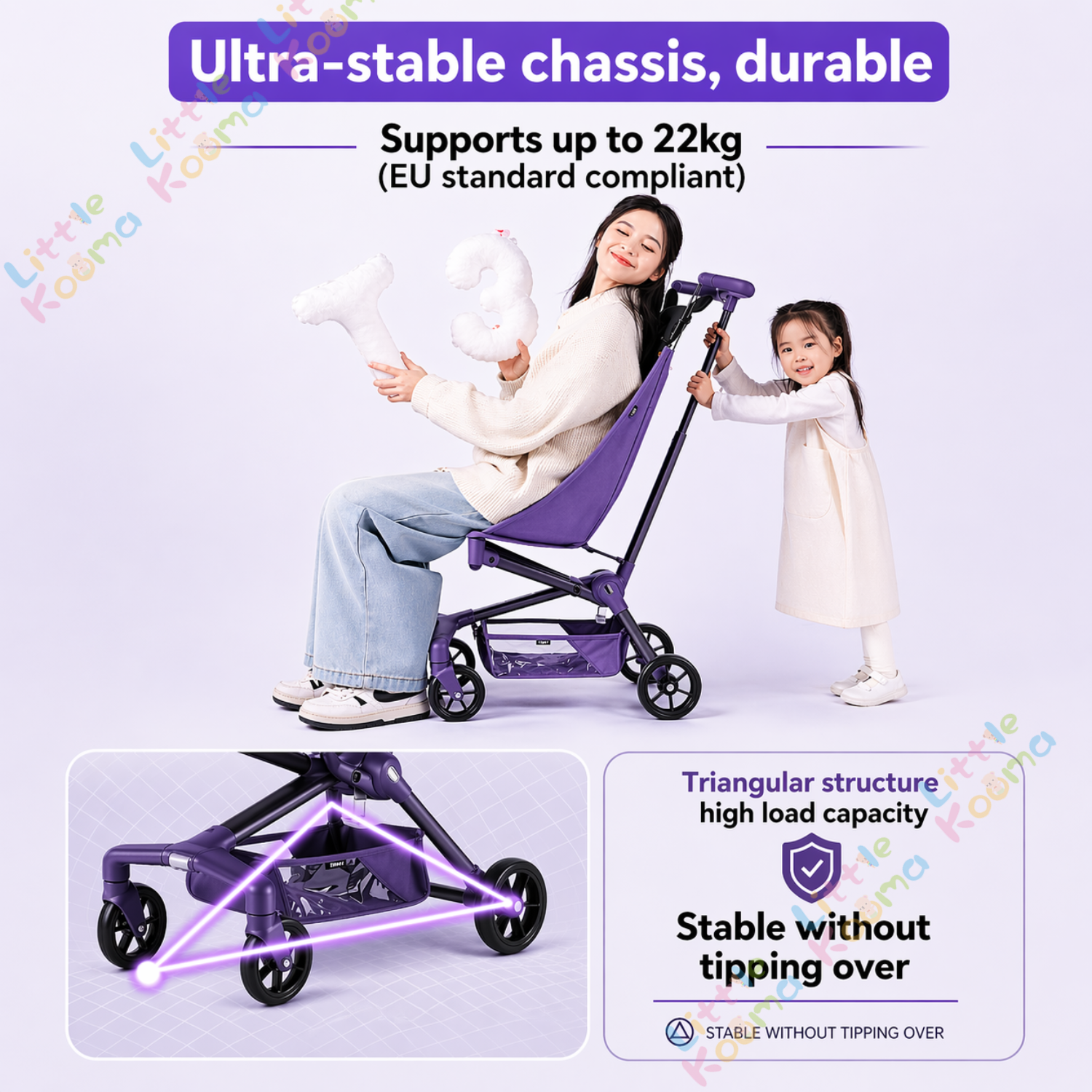 Ready Stock Baby Stroller Lightweight Foldable Cabin Size Travel Compact Portable Newborn Toddler - Little Kooma