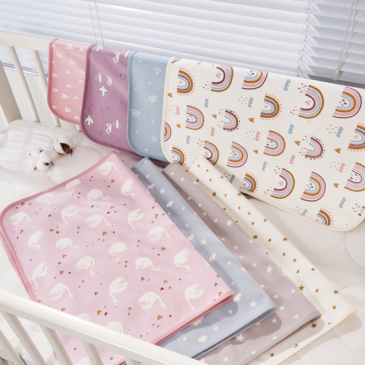 Baby Breathable Cotton Waterproof Crib Mattress Cover Pad Diaper Changing Mat - Little Kooma
