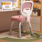 Ready Stock Kids Ergonomic Study Chair Height Adjustable 360° Swivel WithWithout Wheels Footrest - Little Kooma