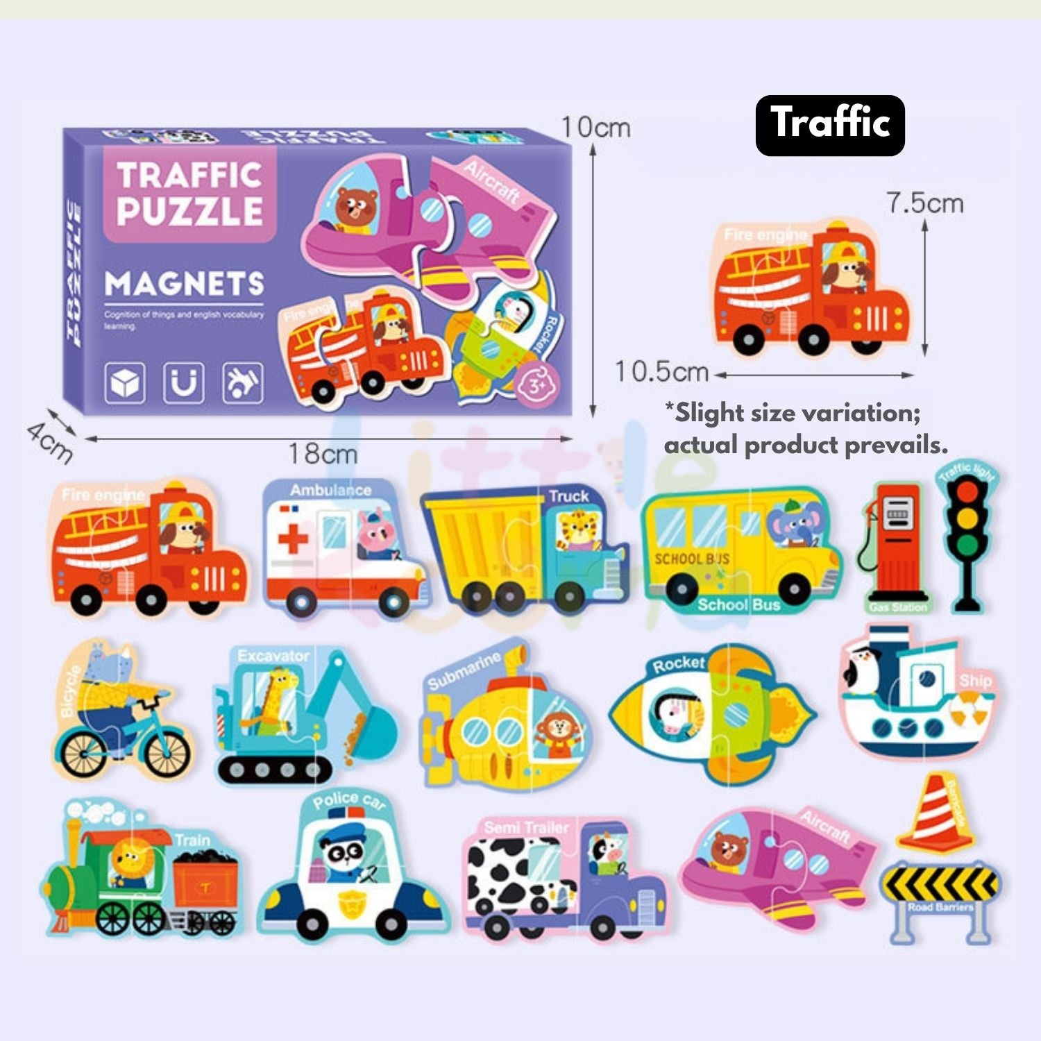 Ready Stock Magnetic Alphabet & Number Puzzle Early Learning Toy for Kids 3 Years +
