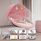 Electric Baby Rocking Chair with Bluetooth Music, Remote Control & Mosquito Net – Adjustable Swing & Recline - Little Kooma