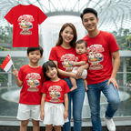 Singapore National Day Kids Red T-Shirt Family Matching Outfit - RICE TO MEET YOU Singapore - Little Kooma