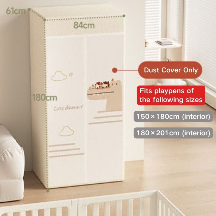 3-in-1 Kids Playpen | Converts to Storage Shelf & Wardrobe | HDPE Safety Fence with Door Lock | Baby Play Yard