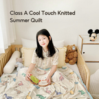 Baby Kids Cool Touch Knitted Summer Quilt Air-conditioned Room Blanket - Little Kooma