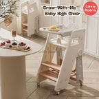 Ready Stock Foldable Baby High Chair & Kids Study Chair – Adjustable Height, Safety Guard, Learning Tower