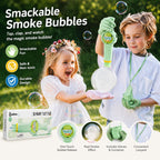 Ready Stock Smoke Bubble Toy Auto Bubble Gun LED Light Smackable Bubble Maker Kids Outdoor Toy - Little Kooma