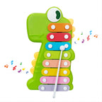 Dinosaur Xylophone Musical Piano – Non-Toxic Multi-Color Toddler Musical Instrument with Detachable Mallet for Family Fun 18 month + - Little Kooma