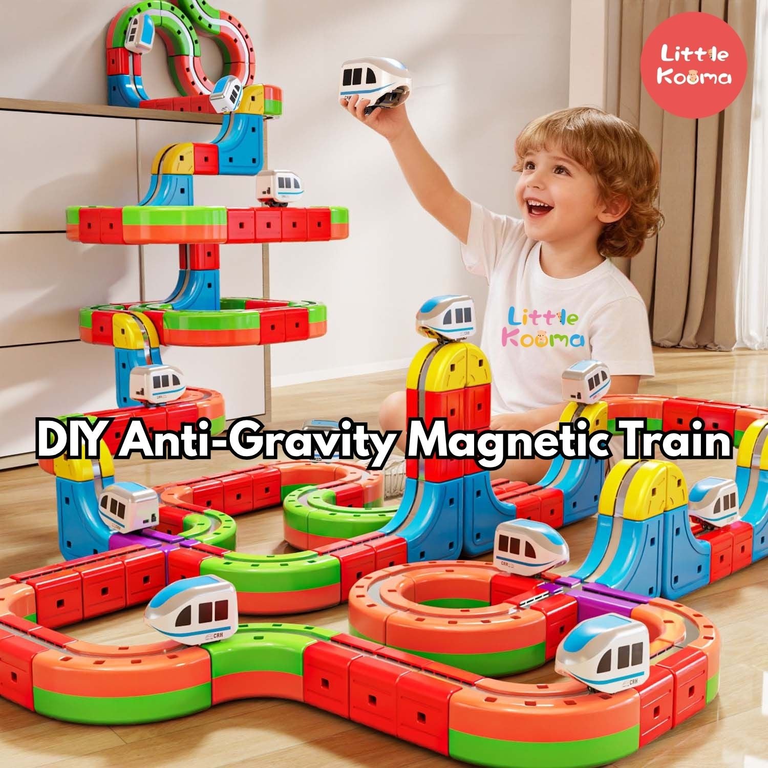 eady Stock Magnetic Anti-Gravity Track Car DIY Electric Train Toy Set STEM Learning Gift for Kids 3+ - Little Kooma