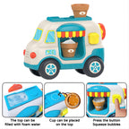 Ice Cream Bubble Fun Bath Truck – Water Cup, Squeeze Bubbles, Strong Suction Cup, and Baby Shower Distraction Toy 12 Month + - Little Kooma